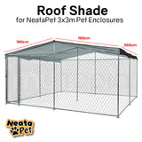 NNEMB Shade Roof for 3x3m Dog Run Pet Enclosure, UV & Water Resistant, Black colour