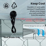 NNEMB Shade Roof for 4x4m Dog Run Pet Enclosure, UV & Water Resistant, Silver colour
