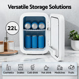 Glacio Mini Fridge Portable 22L White Electric Cooler Warmer Car Office 12V 220V