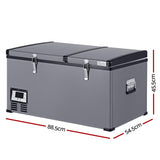 NNEDSZ Glacio Camping Fridge 80L Portable Bar Fridges Freezer 12V/24V/240V