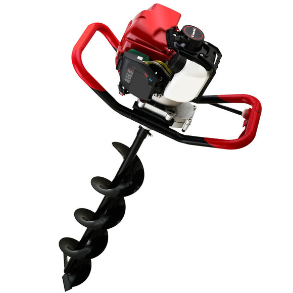 NNEMB BPX-1400 38cc 4-Stroke Petrol Post Hole Digger, 150mm Auger w/ 600mm Extension Shaft