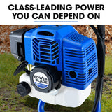 NNEMB PD750 52cc 2-Stroke Petrol Post Hole Digger, 200mm Auger w/ 600mm Extension Shaft
