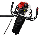 NNEMB Petrol Post Hole Digger, Safety Stop Brake, 200mm Double Helix Earth Auger Bit