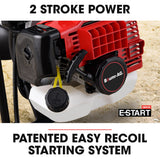 NNEMB Petrol Post Hole Digger, Safety Brake, 150mm+200mm Double Helix Earth Auger Bits