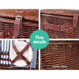 NNEDSZ 4 Person Picnic Basket Baskets Handle Outdoor Insulated Blanket
