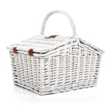 NNEDSZ 2 Person Picnic Basket Baskets White Deluxe Outdoor Corporate Blanket Park