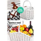 NNEDSZ Alfresco 2 Person Picnic Basket Set Insulated Blanket Bag
