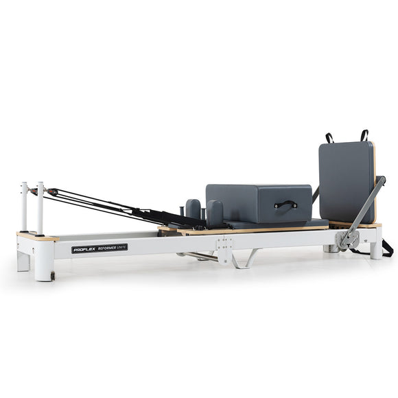 NNEMB Aluminium Pilates Reformer Machine, Stretch Bed with box and jump board accessories