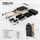 NNEMB Wooden Pilates Reformer Machine, Stretch Bed with box and jump board accessories