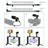 4-In-1 Vlogging Kit With Led Light Microphone Tripod And Stabilizer-1915197545747976197