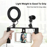4-In-1 Vlogging Kit With 4.7 Ring Light Mic Tripod & Stabilizer-1915197292105830407