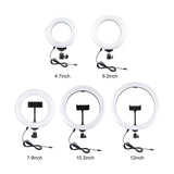 Usb 3 Modes Dimmable Led Ring Light With Tripod Holder And Cold Shoe Ball Head - 4.7 Inch Diameter-1915198024741687305