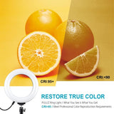 6.2 Led Ring Light With Usb 3 Modes Dimmable Desktop Tripod Cold Shoe Ball Head-1915197890872086533