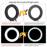6.2 Led Ring Light With Usb 3 Modes Dimmable Desktop Tripod Cold Shoe Ball Head-1915197890872086534
