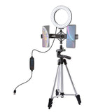 Live Broadcast Dual Phone Bracket & 6.2 Inch Led Ring Light Kit With Tripod Mount-1915197553448718337
