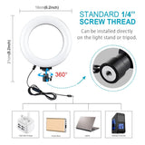Live Broadcast Dual Phone Bracket & 6.2 Inch Led Ring Light Kit With Tripod Mount-1915197553448718341