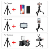 Flexible Mini Octopus Tripod With Ball Head And Phone Clamp For Slr Cameras Gopro And Cellphones-1915197900430905349