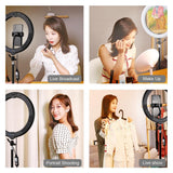 10.2 Rgbw Led Ring Light Kit With 1.1M Tripod Remote Ball Head And Phone Clamp-1915197736005799939
