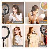 10.2 Rgbw Led Ring Light Kit With 1.1M Tripod & Phone Clamp-1915197562109956098