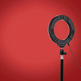 6.2 Usb Led Ring Light With 10 Modes & Desktop Tripod Mount - Black-1915196489039220742