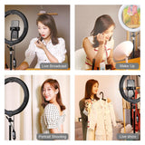 10.2 Rgbw Led Ring Light Kit With Tripod Remote And Phone Clamp-1915196703506567173