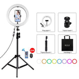 10.2 Rgbw Led Ring Light Kit With Tripod Remote And Phone Clamp-1915196703506567168