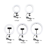 Horizontal Dual Phone Brackets With Tripod Mount & Led Ring Light Kit For Vlogging And Live Broadcasts-1915196737321046020