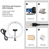 11.8 Led Ring Light Kit With Tripod & Dual Phone Bracket - 3 Modes Dual Colour Temperature Usb Live Broadcast - Black-1915196721982476293