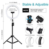 11.8 Led Ring Light With Tripod And Phone Clamp - 3 Modes Dual Colour Temperature Dimmable - Perfect For Vlogging And Live Streaming-1915196740164784132