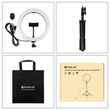 10.2 Ring Light With Tripod Usb 3 Modes Dual Colour Diffuse Light Phone Clamp with Remote - Black-1915196507351552002