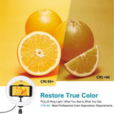 7.9 Mirror Light With Tripod & Usb 3 Modes Dual Colour Curved Ring Light For Vlogging Selfie Photography Video Phone Clamp - Black-1915196803599437832
