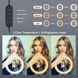 7.9 Ring Light With Usb 3 Modes Dual Colour Phone Clamp-1915196510862184457