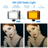 Bluetooth Vlogging Kit With Led Light Mic Tripod - Blue-1915196565732069381