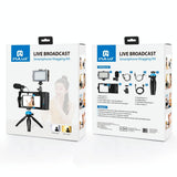 Bluetooth Vlogging Kit With Led Light Mic Tripod - Blue-1915196565732069384