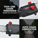 NNEMB PC3 20V SYNC Cordless Pole Saw Kit, 8 inch Chainsaw Pruner, Telescopic Handle, with Battery and Charger Kit