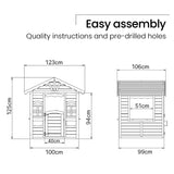 NNEMB Cubby House, Outdoor Wooden DIY Timber Cottage Style Playhouse, for Children