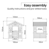 NNEMB Cubby House, Wooden Outdoor DIY Timber Cottage Style Playhouse, for Children