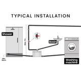 NNEMB Grey Water Pump, with 3 Inlet, for House, Bathroom, Shower, Sink, Washing Machine