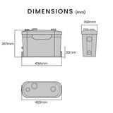 NNEMB Grey Water Pump, with 3 Inlet, for House, Bathroom, Shower, Sink, Washing Machine