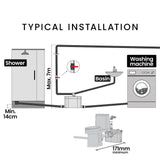 NNEMB Macerator Pump, with 4 Inlet, for P-Trap Toilet, House, Bathroom, Shower, Sink, Washing Machine