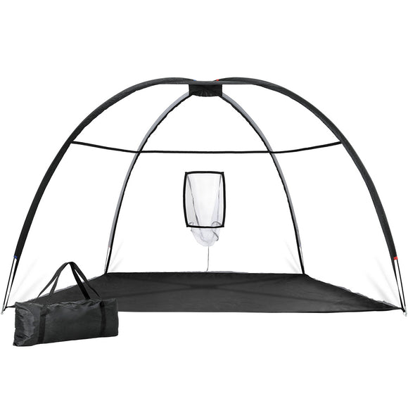 NNEDSZ 3.5m Golf Practice Net Portable Training Aid Driving Target Tent Black