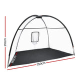 NNEDSZ 3.5m Golf Practice Net Portable Training Aid Driving Target Tent Black