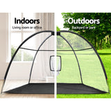 NNEDSZ 3.5m Golf Practice Net Portable Training Aid Driving Target Tent Black