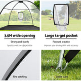 NNEDSZ 3.5m Golf Practice Net Portable Training Aid Driving Target Tent Black