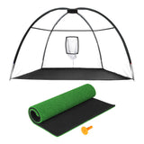 NNEDSZ Everfit 3.5m Golf Practice Net with Driving Mat Training Aid Target Hitting