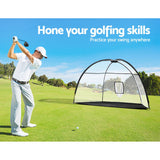 NNEDSZ Everfit 3.5m Golf Practice Net with Driving Mat Training Aid Target Hitting