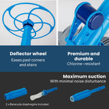 NNEMB Waterline Swimming Pool Cleaner, Automatic Vacuum, 10m Hose, for Floor and Walls, Blue