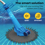 NNEMB Waterline Swimming Pool Cleaner, Automatic Vacuum, 10m Hose, for Floor and Walls, Blue