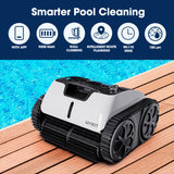 NNEMB Osprey 700 Pro Cordless Robotic Pool Cleaner, Automatic Wall Climbing Vacuum with Strong Suction, Intelligent Path Planning, 90 Min Runtime, Quick Charge, Ideal for Above/In-ground Pools