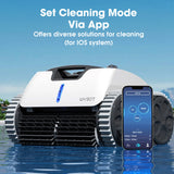 NNEMB Osprey 700 Pro Cordless Robotic Pool Cleaner, Automatic Wall Climbing Vacuum with Strong Suction, Intelligent Path Planning, 90 Min Runtime, Quick Charge, Ideal for Above/In-ground Pools